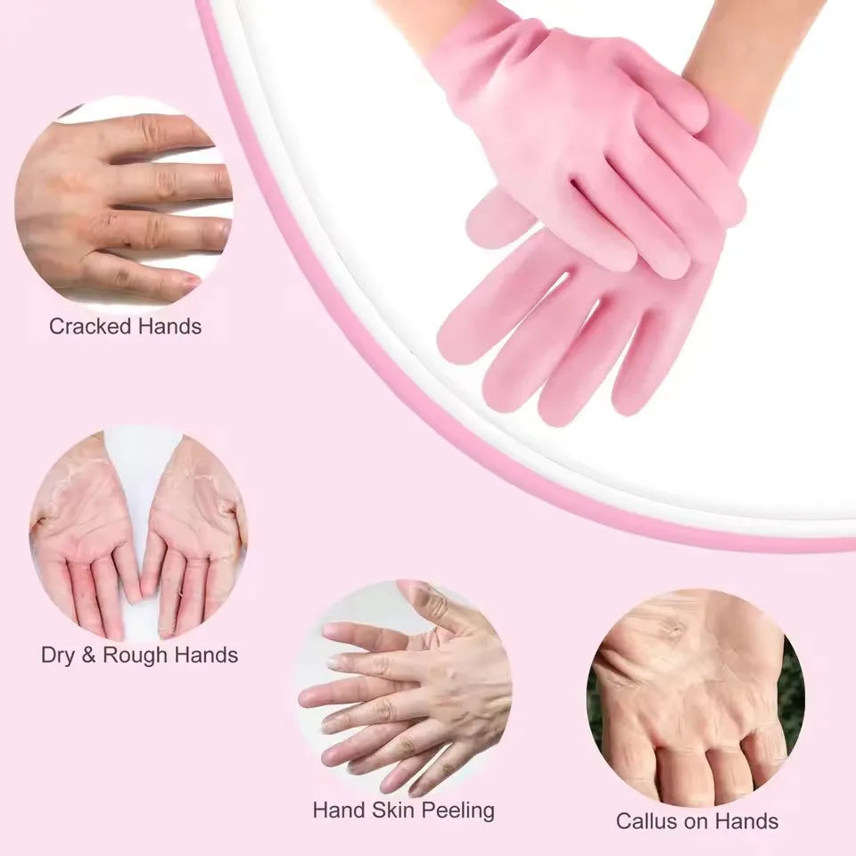 Spa Silicone Socks Gloves Moisturizing Gel Sock Exfoliating Preventing Dryness Cracked Dead Skin Remove Protector Foot Hand Care