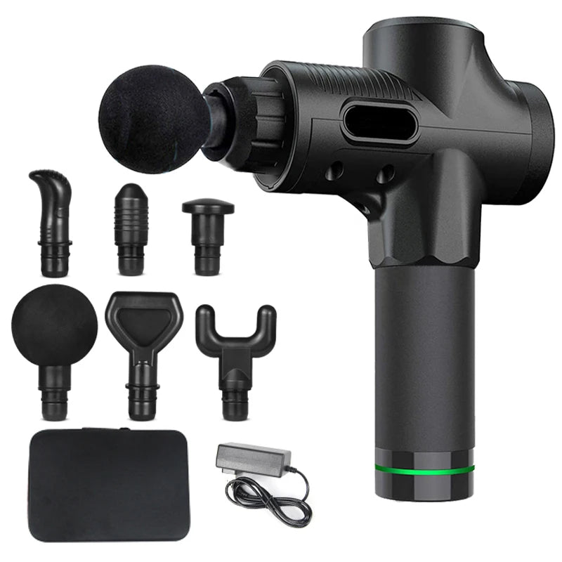 Deep Muscle Massage Gun Fascia Gun Relaxor Electric Mute Massager for Body Neck Back Legs Fitness Massage Multi Gear Adjustable