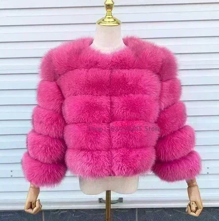 Women's Fashion faux fur coat super hot Autumn Winter women short Faux fox fur fluffy jacket high quality 5xl Ladies furry coats