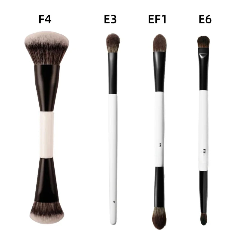 F4 Dual-Ended Synthetic Hair Makeup Brush for Foundation Powder Blush Contour Eyeshadow Concealer