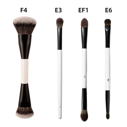 F4 Dual-Ended Synthetic Hair Makeup Brush for Foundation Powder Blush Contour Eyeshadow Concealer