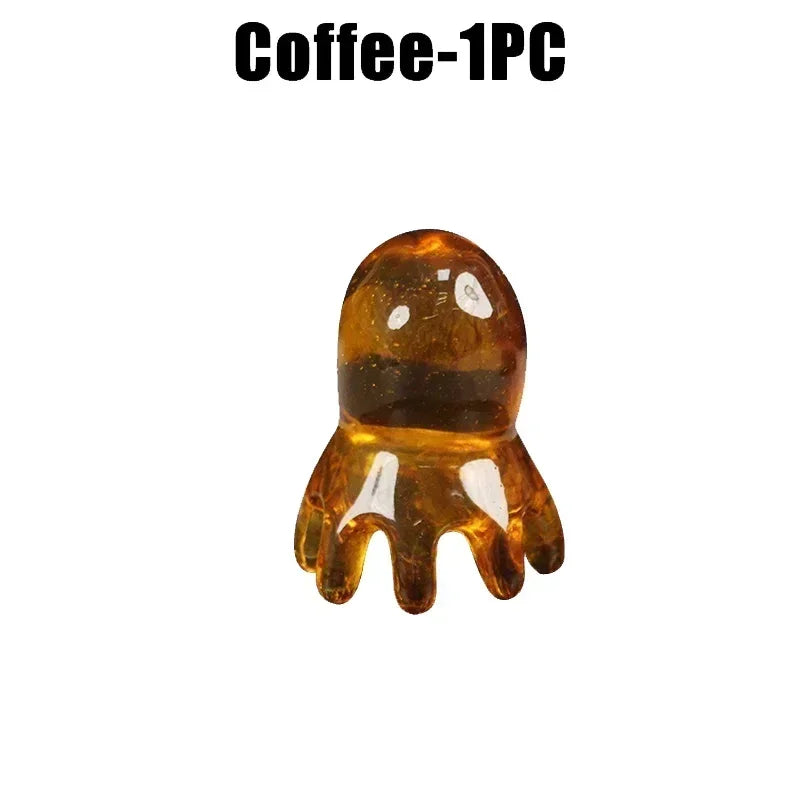 Ergonomic Octopus Head Resin Gua Sha Massager Portable Face Body Scalp Pressure Point Tool Spa Quality Home Travel Use