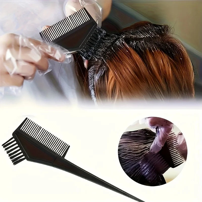 Barber Professional Hair Dyeing Cap with Metal Hook Gloves Color Mixing Brush Bowl Tools Hair Coloring Accessories Salon