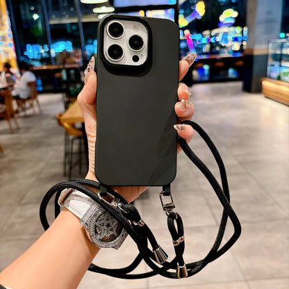 Lanyard with Adjustable Cord Rope Strap Case For iPhone 15 16 Pro Max 14 13 12 11 7 8 Plus X XS XR Soft Silicone Phone Cover