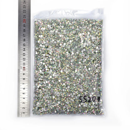 SS3-SS50 Big Bag Glitter Non hotfix FlatBack Wholesale Top Quality Better DMC Crystal AB Glass Strass Iron On Hotfix Rhinestones