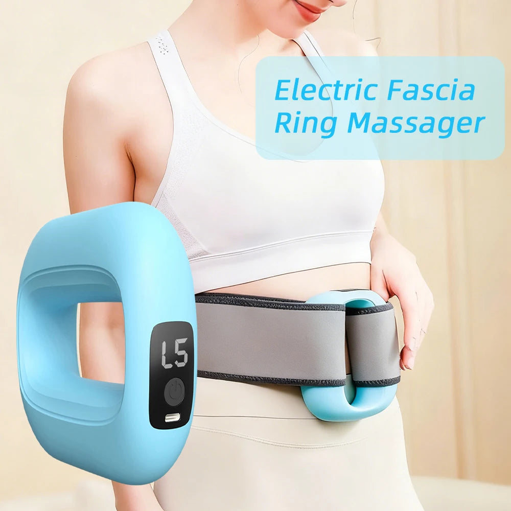 Multifunctional Full-Body Fascia Ring Portable Fascia Gun Massage Ring Vibrating Neck Shoulder Relaxation Body Shaping Massage