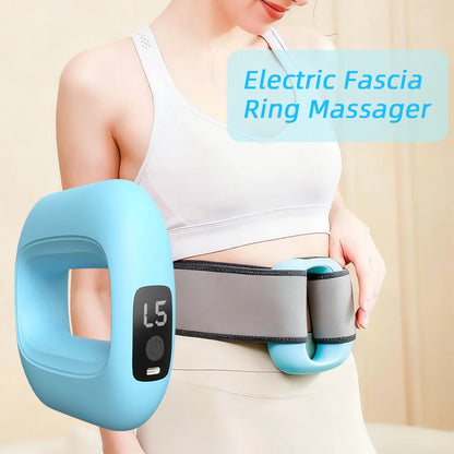 Multifunctional Full-Body Fascia Ring Portable Fascia Gun Massage Ring Vibrating Neck Shoulder Relaxation Body Shaping Massage