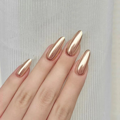24Pcs Simple Wine Red Fake Nail with Glue Mid-length Almond Press on False Nails Wearable Round Head Oval Full Cover Nail Tips