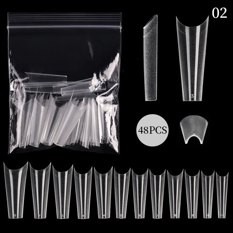 Extension False Nails Art Tips Acrylic Fake Finger Gel Polish Mold Sculpted Full Cover Press on Nails Manicures Accessories Tool
