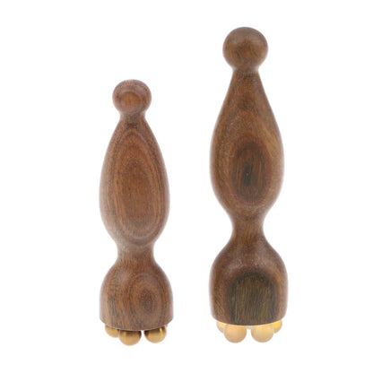 Lotus Seedpod Shape Massager Facial Physiotherapy Tool Green Sandalwood Face Massage Tools Gua Sha Face Skin Care Massage Sticks
