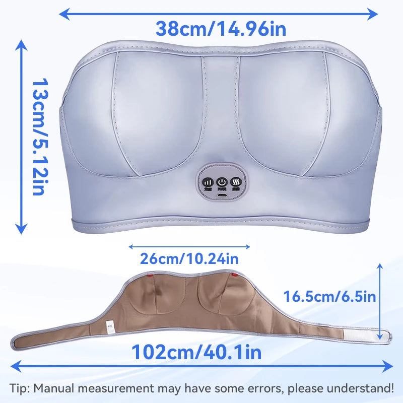 Electric Breast Massage Bra Breast Enhancement Instrument Vibration Massage Hot Compress Chest Promote Blood Circulation