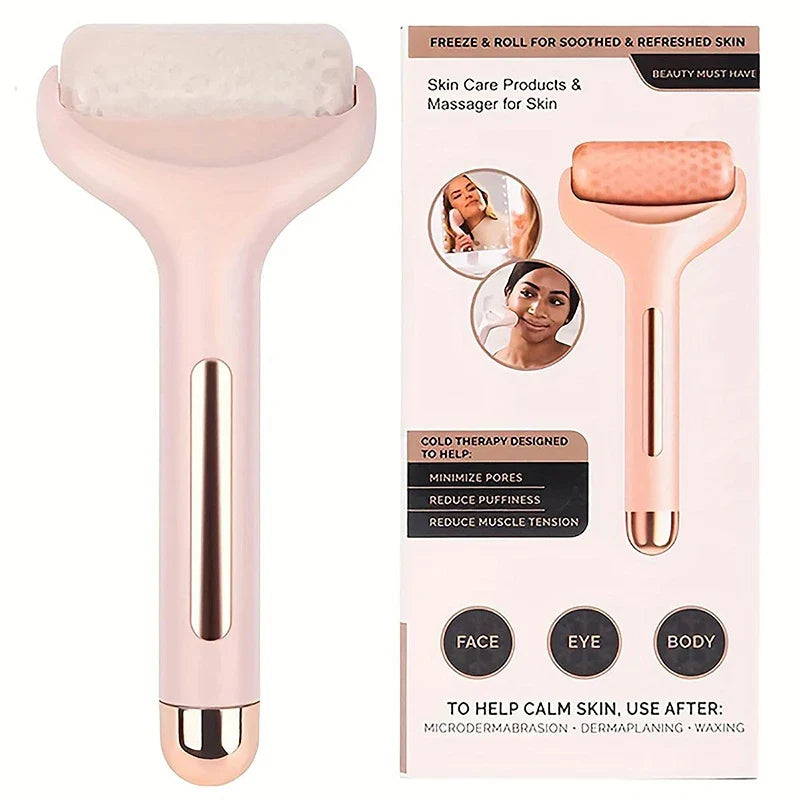 Facial Massage Roller Skin Lifting Firming Smooth Wrinkles Eye Puffiness Reusable Cooling Facial lce Roller Home Beauty Skin Fac