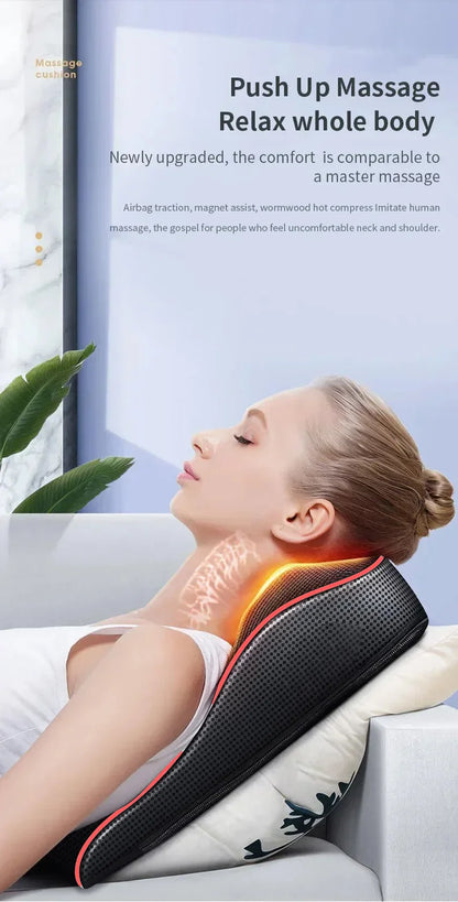 Multifunction Massage Pillow Neck Shoulder Back Electric Healthy Home Car Shiatsu Massager