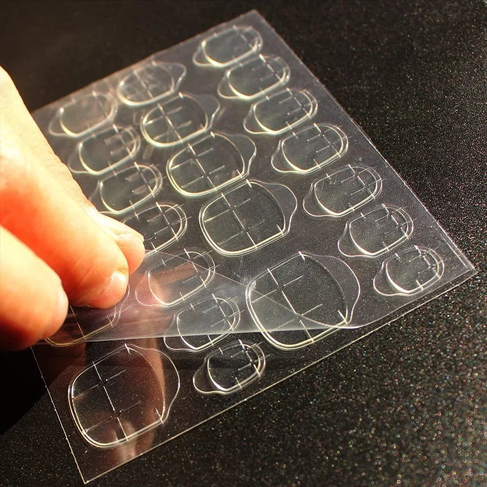 6000Pcs Double-Sided Nail Adhesive Stickers Waterproof Breathable Transparent False Nail Glue Sticker Jelly Nail Tips DIY Tools
