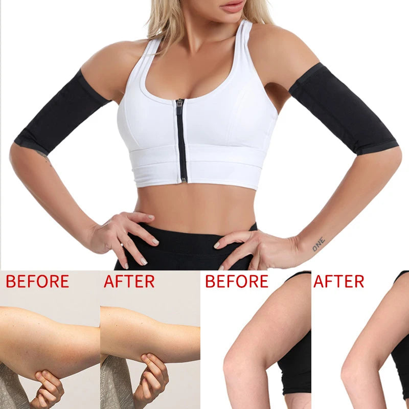 1Pair Arm Slimming ShaperS Compression Wrap Sport Sauna Sweat Bands for Weight Loss Women Workout Fitness Arm Trimmer Strap