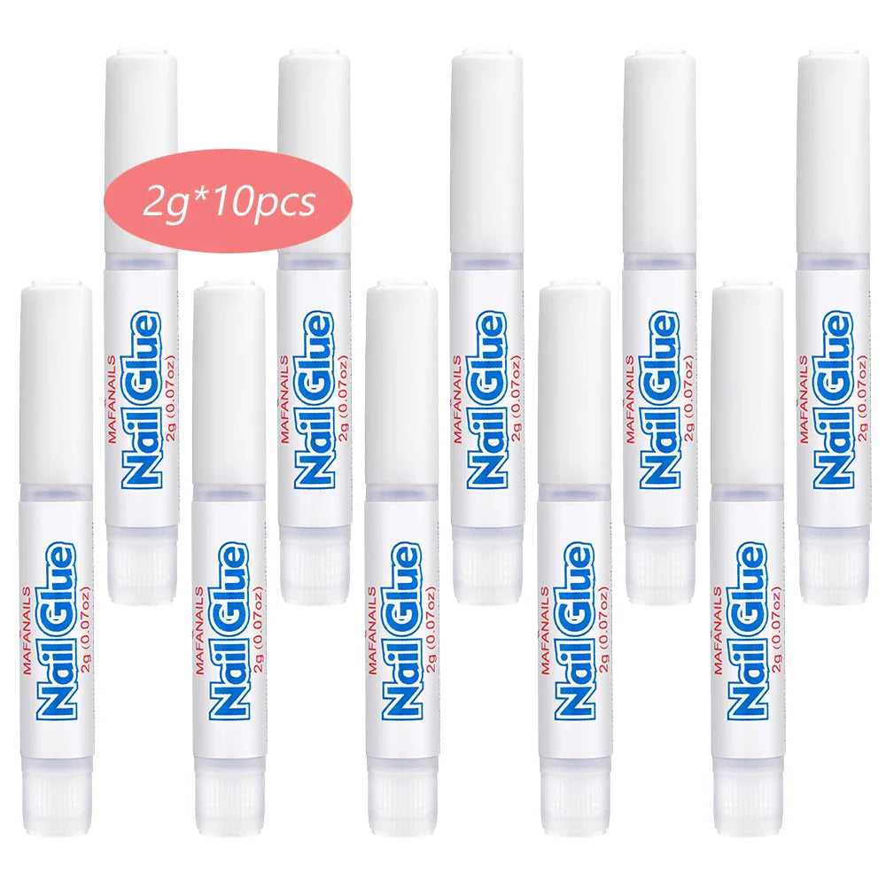 5ml Soft Nail Tips Gel For Press On False Nails Solid Sticker Adhesive Nail Gel UV Bond Rhinestone Fake Tips Extension Nail Glue