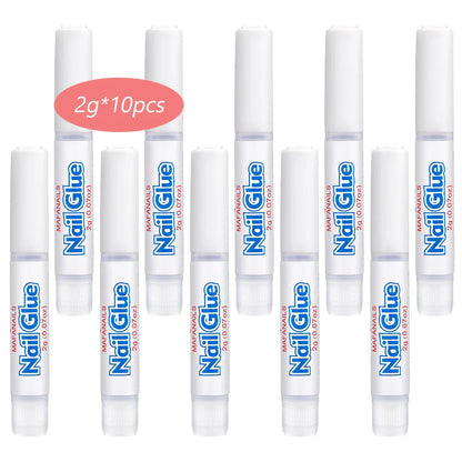 5ml Soft Nail Tips Gel For Press On False Nails Solid Sticker Adhesive Nail Gel UV Bond Rhinestone Fake Tips Extension Nail Glue