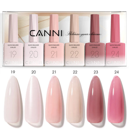 CANNI Nail Gel Polish Set HEMA TPO FREE Jelly Nude Color Rubber Base UV Construction Gel Semi Permanent Soak off UV LED Gel Nail
