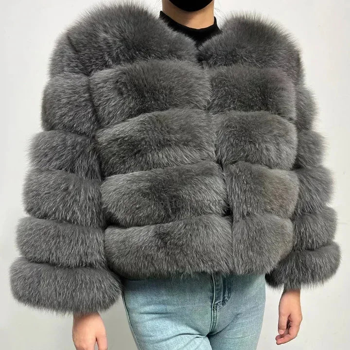 Women's Fashion faux fur coat super hot Autumn Winter women short Faux fox fur fluffy jacket high quality 5xl Ladies furry coats