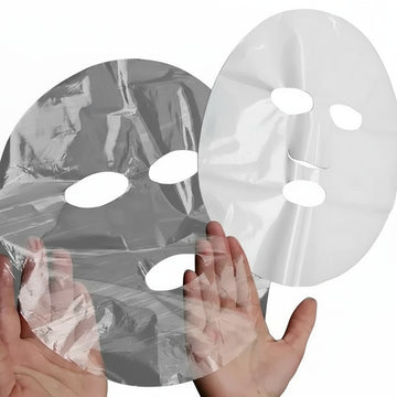 500/100pcs Disposable Plastic Film Full Face Cleaner Mask Neck Stickers Paper Transparent Masks Wrap Facial Beauty Makeup Tools