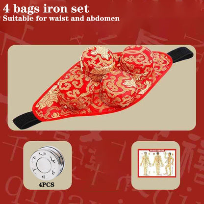 Red Embroidery Moxibustion Bag Moxa Burner Acupuncture Heating Therapy Warm Uterus Chinese medicines Massage Gun Body Massager