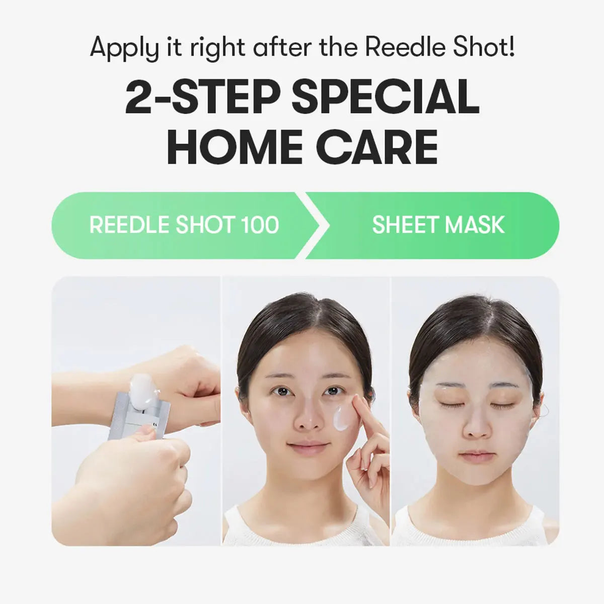 VT Reedle Shot 100 2-Step Mask*5pieces,Intensive Repair Mask,Hydrating Brightening Mask,Keratin Care Mask,K-Beauty,Korean Makeup
