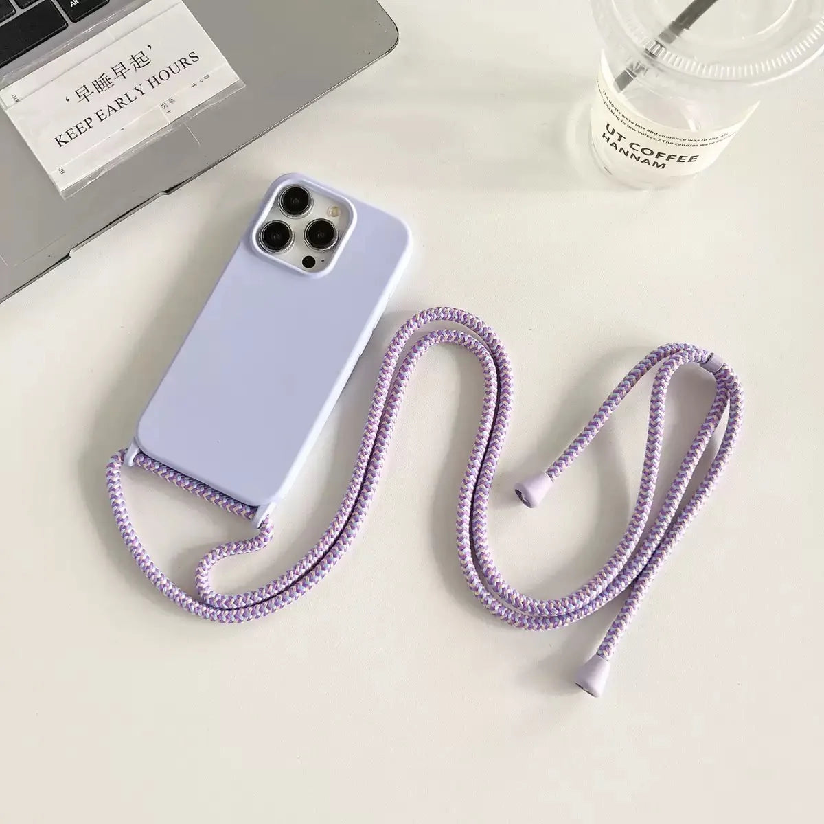 Necklace Strap Cord Crossbody Lanyard Liquid Silicone Case For iPhone 16 Pro 15 14 13 Pro max 12 12mini 7 8 plus