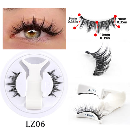 1 Pair Reusable Magnetic Eyelashes Set With Magnetic Tweezers Natural Faux Mink Lashes Fluffy Fake Eyelash Extension Makeup Tool