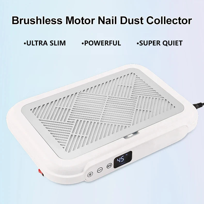 Powerful Suction 170w Nail Dust Collector Manicure Machine 2 Fans Vacuum Cleaner Nail Art Suction with Removable Filter Screen