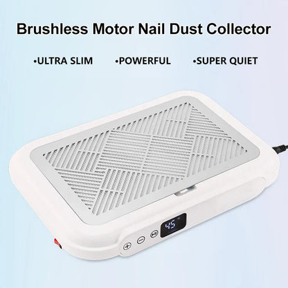Powerful Suction 170w Nail Dust Collector Manicure Machine 2 Fans Vacuum Cleaner Nail Art Suction with Removable Filter Screen