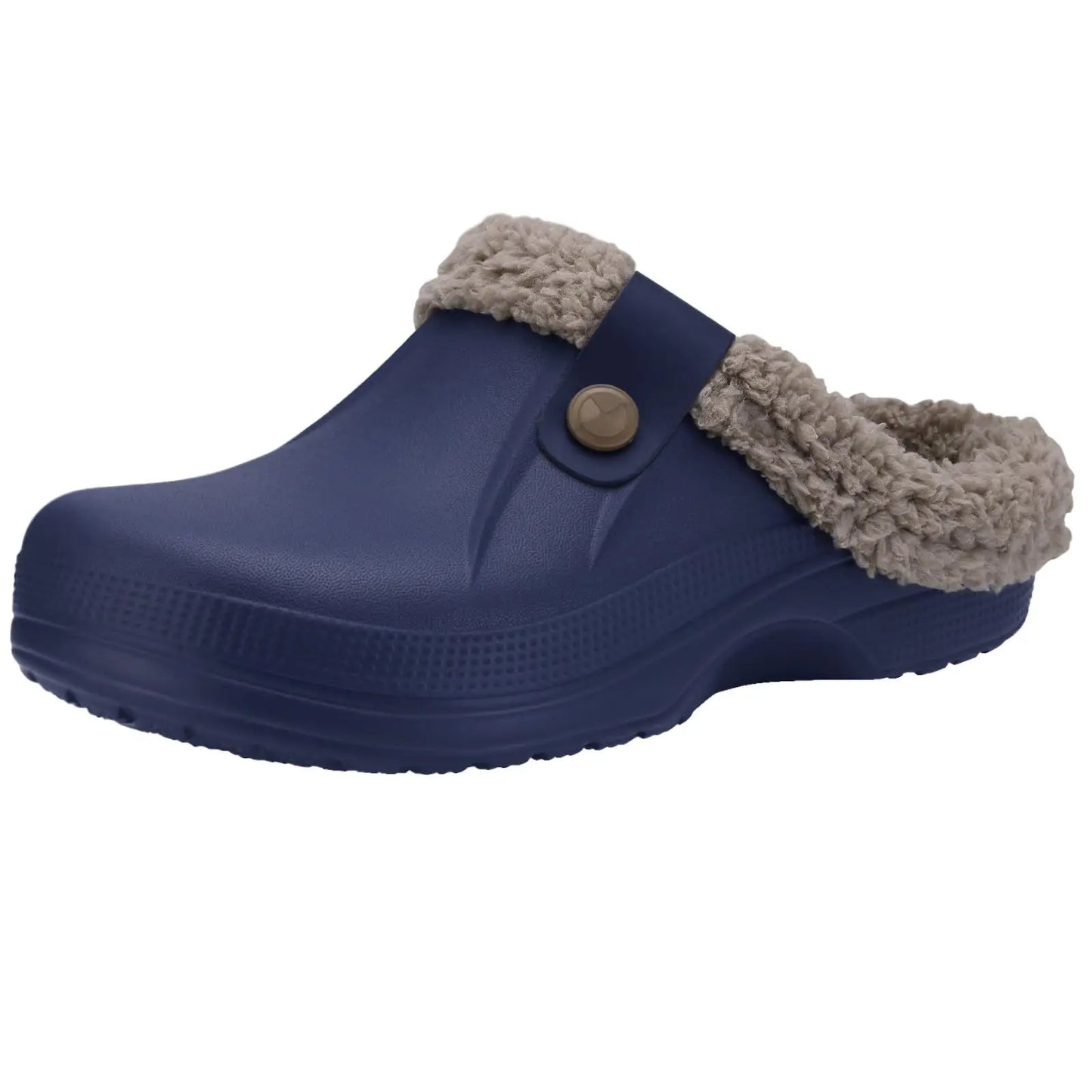 Asgard Winter Fur Furry Slippers For Men Outdoor Fashion Waterproof Plush Cotton Slippers Indoor Warm Cozy Non-slip Home Shoes