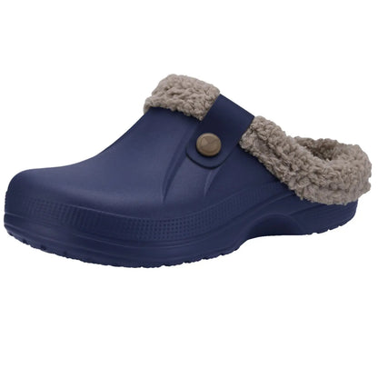Asgard Winter Fur Furry Slippers For Men Outdoor Fashion Waterproof Plush Cotton Slippers Indoor Warm Cozy Non-slip Home Shoes