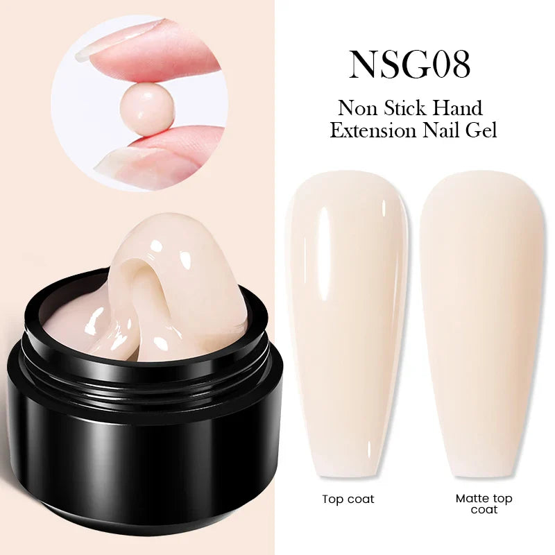 BORN PRETTY 15ml 3D Carving Jelly White Nude Non Stick Hand Solid Extension Nail Gel Polish Flower Acrylic Nail Art Building Gel