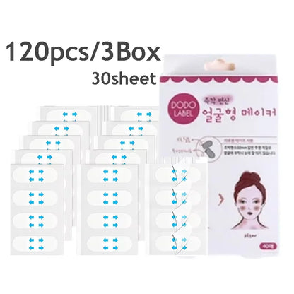 4/80Pcs/10Sheets V Lift Face Sticker Invisible Makeup Adhesive Lift Face Tape Slim Patch Breathable Sticker Lifting Tighten Chin