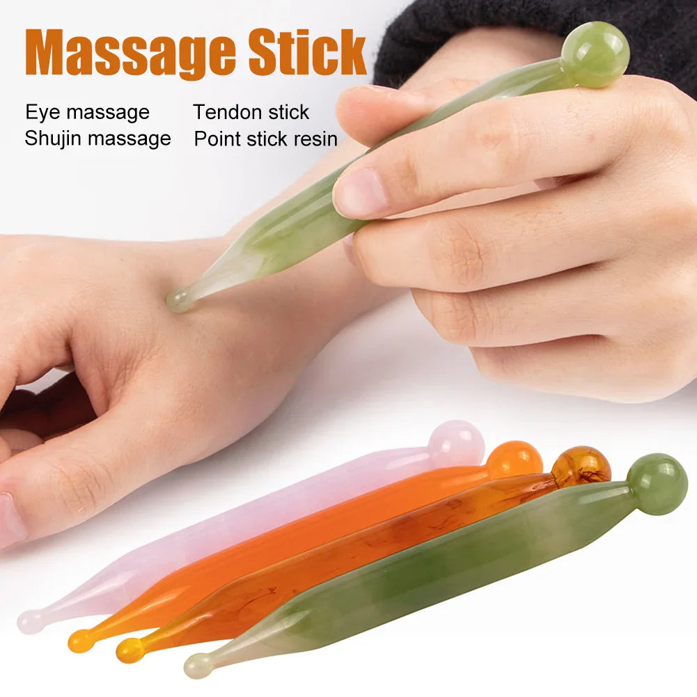 1pcs Natural Jade Stick Stone Gua Sha Facial Massage Acupunctur Point Pen Chinese Medicine Guasha Beauty Messager Tool