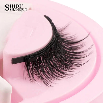1 Pair Reusable Magnetic Eyelashes Set With Magnetic Tweezers Natural Faux Mink Lashes Fluffy Fake Eyelash Extension Makeup Tool