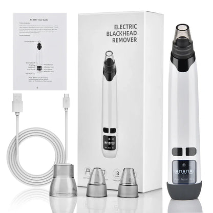 Facial Blackhead Remover Pore Cleaner Heat Function Nose T Zone Face Deep Acne Pimple Removal Face Household SPA Skincare Tools
