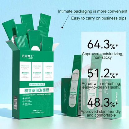 Korean Cosmetics Collagen Bubble Face Sheet Masque Centella Asiatica Purifying Foam Mud  Moisturizing Hydrating Oil Control Mask