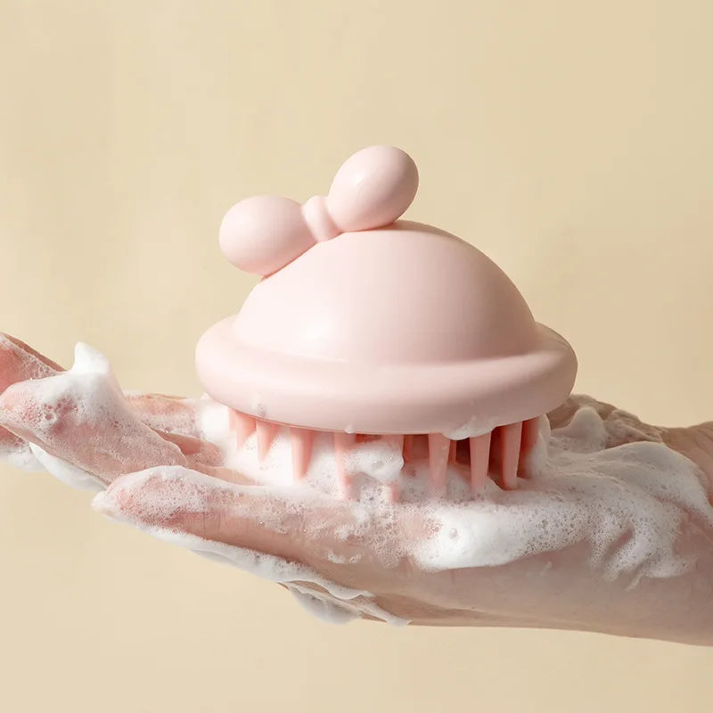 Silicone Shampoo Scalp Hair Massager Head Body Massage Comb Scalp Massage Brushes Comb Spa Massage Brush Dual Use of Dry and Wet