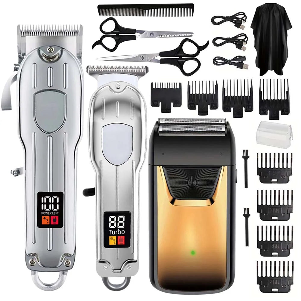 Hair Clippers Set for Men, Cordless Hair Clipper Shaver Beard Trimmer, Hair Cutting Machine for Men, Holiday Gift for Him