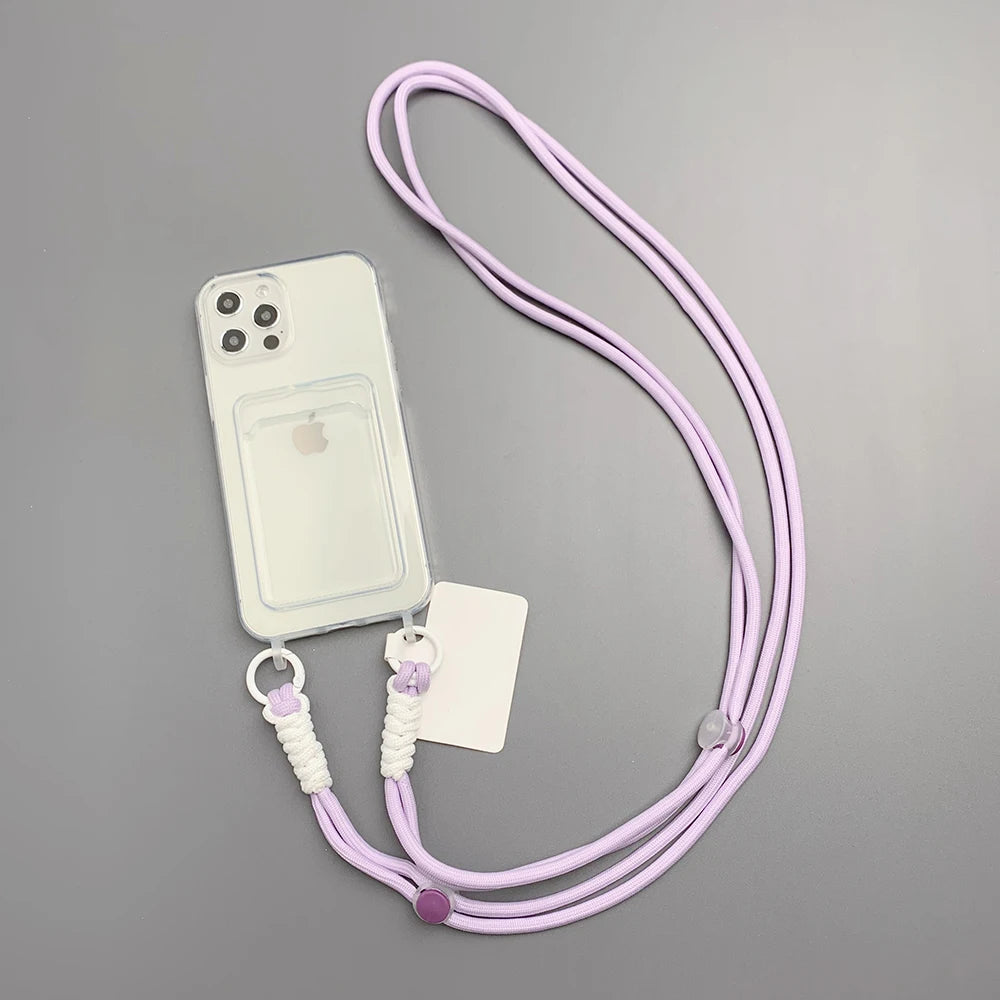 Crossbody Necklace Cord Lanyard Transparent Case For iPhone 11 12 13 14 15 Pro Max 6 7 8 Plus X XR XS Max Strap Hang Rope Cover