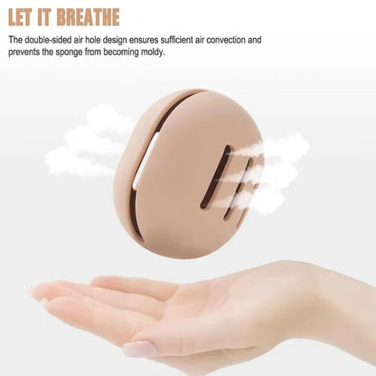 Makeup Sponge Holder Shatterproof Eco-Friendly Silicone Beauty Make Up Blender Case for Travel Gift for Women Girls