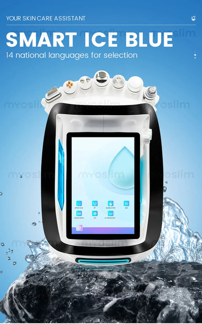 Intelligent Ice Blue Skin Management System – Hydro Facial Device For Wrinkle Reduction And Skin Care