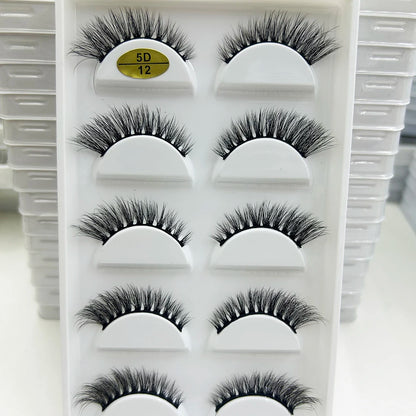 15 Style 5 Pairs 3D Eyelashes Natural False Eye Lashes Thick Faux Mink Lashes Soft Fake Eyelash Wispy Makeup Cilios