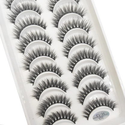 20 Style 10 Pairs Natural 3d Mink Lashes Soft False Eyelashes Cross Messy Dense Eye Lashes Extension Makeup Faux Cils Maquillaje