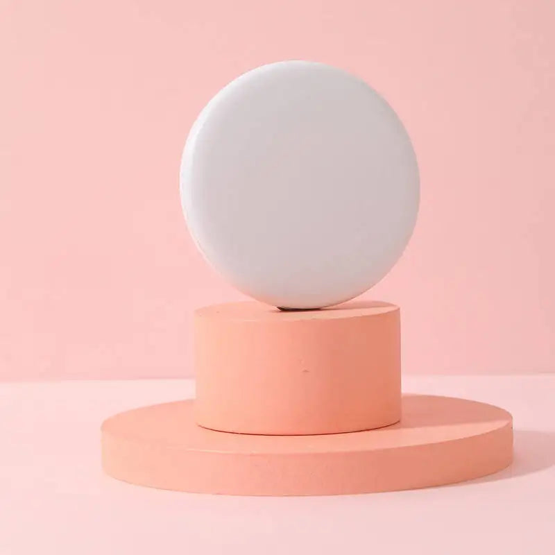 Personalized Small LED Light Cosmetic 2 Side Folding Makeup Compact Pocket Mirror Women Luminous Effect Pink White Mini Mirror