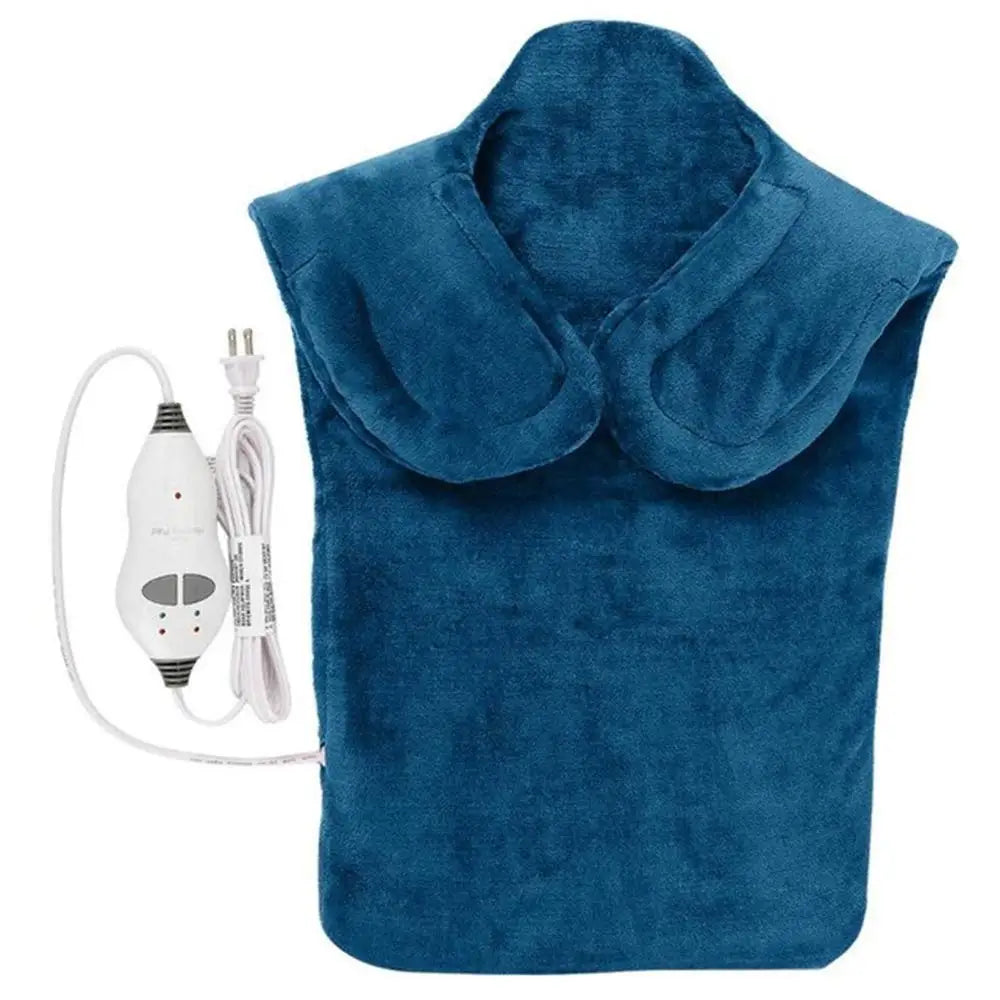Flannel Health Relief Wrap Neck Shoulder Back Heat Pad Therapy Muscles Pain Relief Pad Massaging Heat Wrap Household Massager