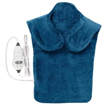 Flannel Health Relief Wrap Neck Shoulder Back Heat Pad Therapy Muscles Pain Relief Pad Massaging Heat Wrap Household Massager