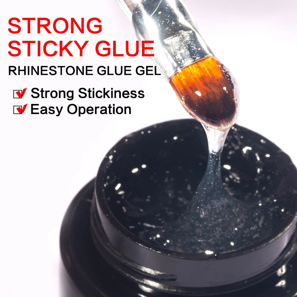 KODIES GEL Super Strong Nail Glue Rhinestones Adhesive Nail Art Sticky Gel Glue For Rhinestone Gem Jewelry Nail Art Decorations
