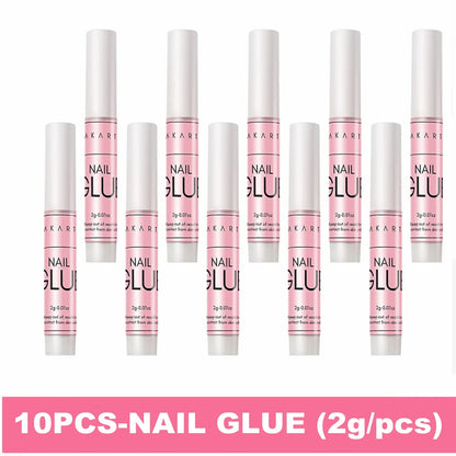Makartt Nail Gel Glue for Press On Nails Soft Acrylic Gel Nail Tips Fake Nails,Super Strong Glue Easy to Control No Lamp Needed